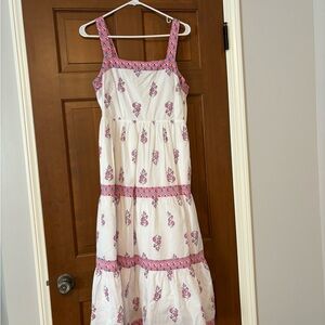 J. Crew Pink and White Floral Sun Dress